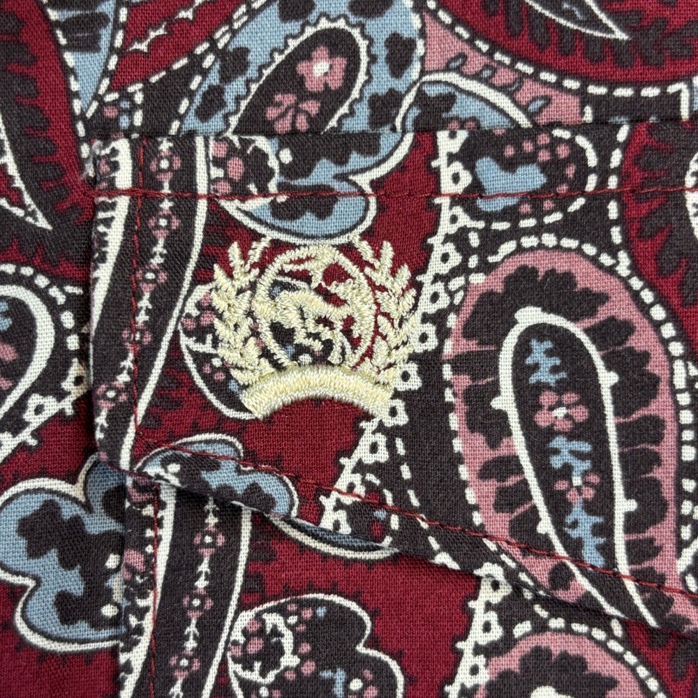 NEW Cinch Paisley Western Shirt Womens Medium Burgundy Pearl Snap Cotton Rodeo - Picture 12 of 15